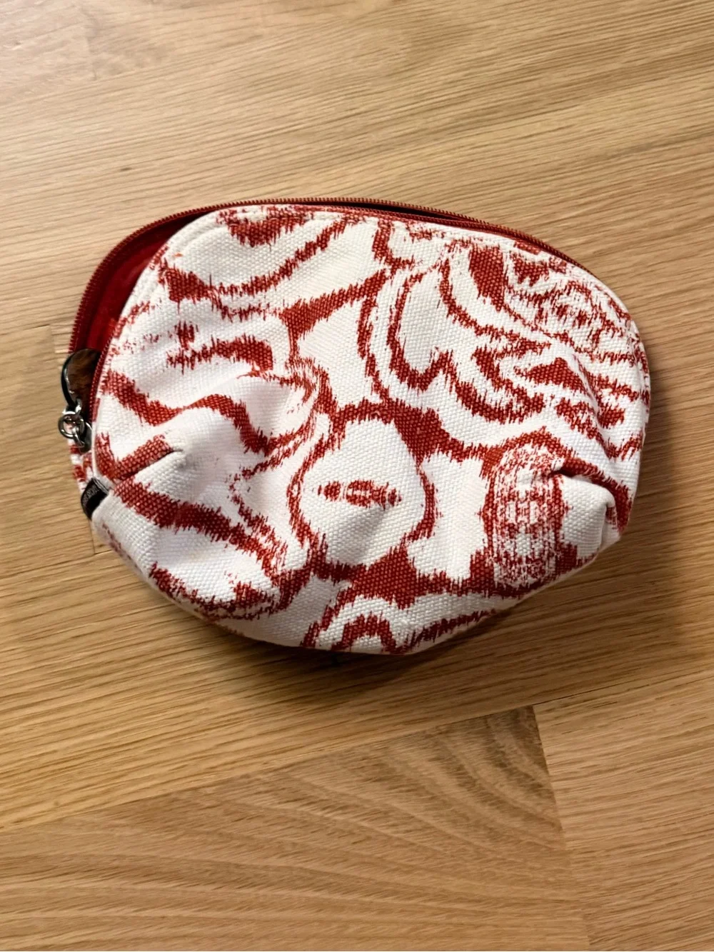 Red and White Patterned Women’s Pouch